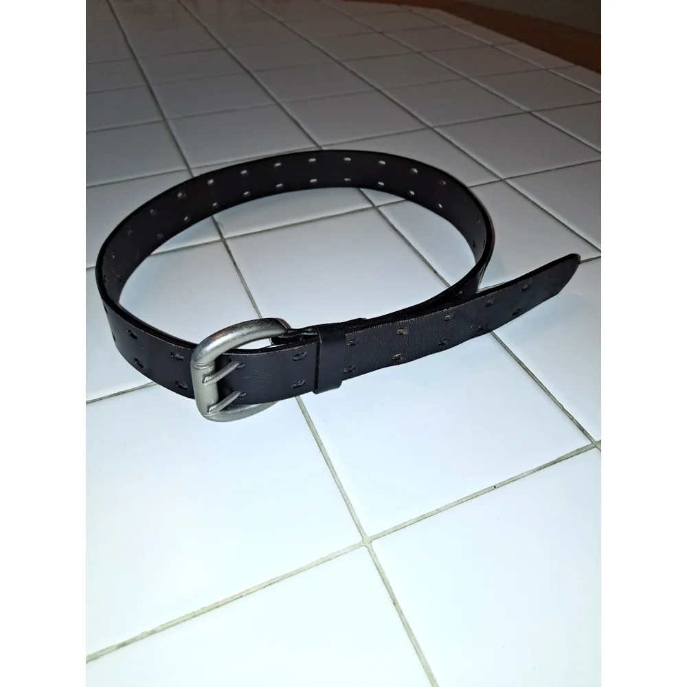Dark brown leather belt adjustable travel men’s summer party winter casual sport